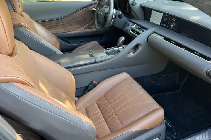 The same car's tan leather seats